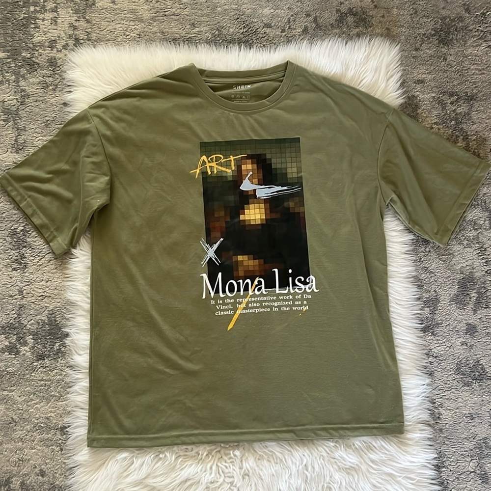 Mona Lisa short sleeve oversized green shirt